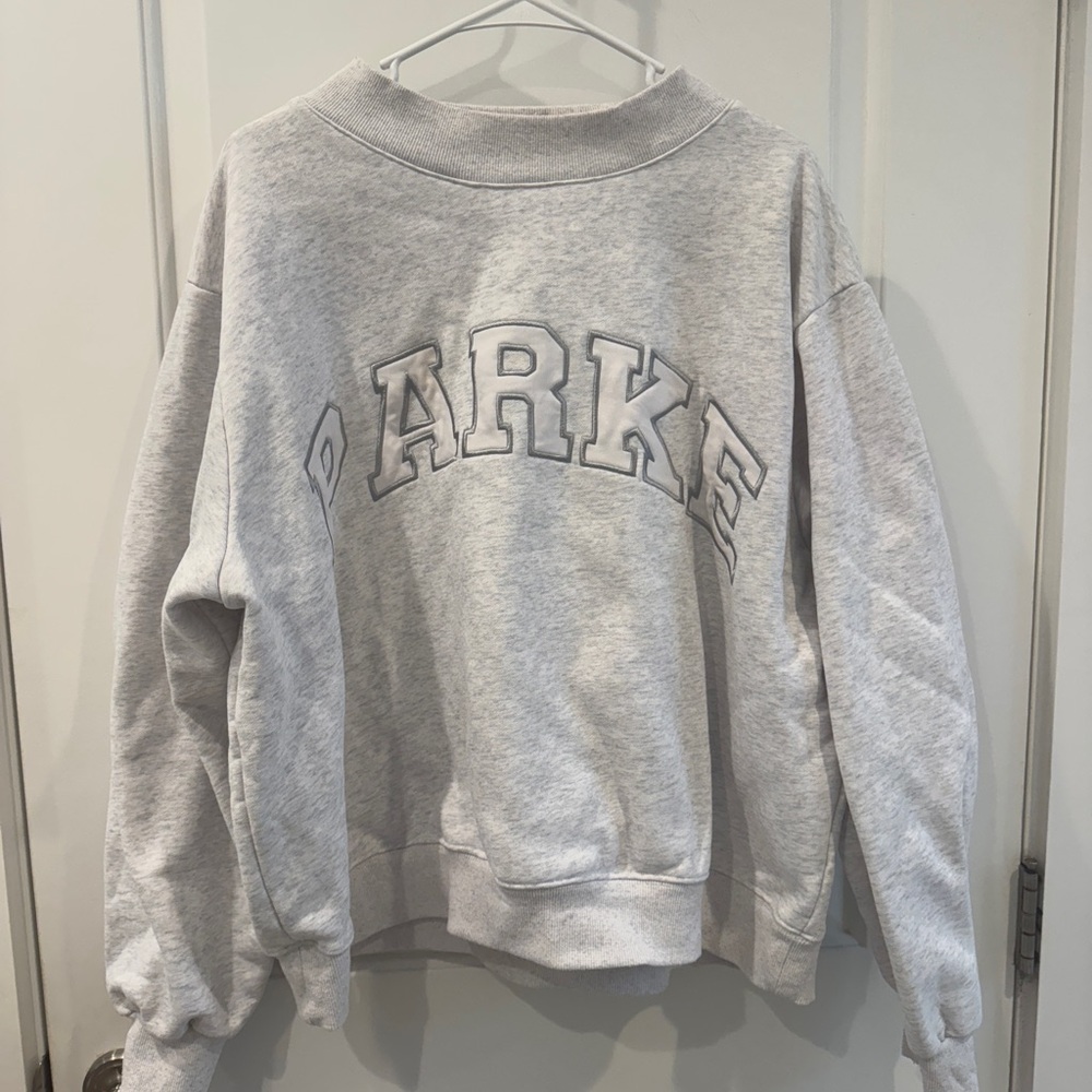 Parke Light Gray Mock Neck Sweatshirt